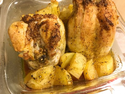 Baked Chicken Breast with Potato Chunks Recipe