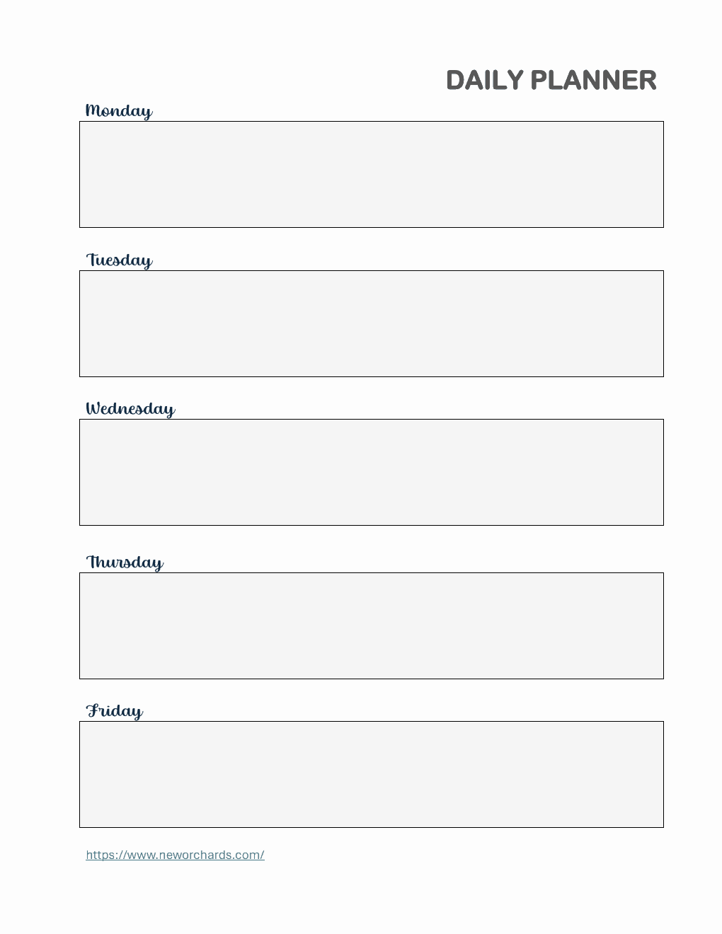 Daily Planner and Checklist Template in Word (Printable)