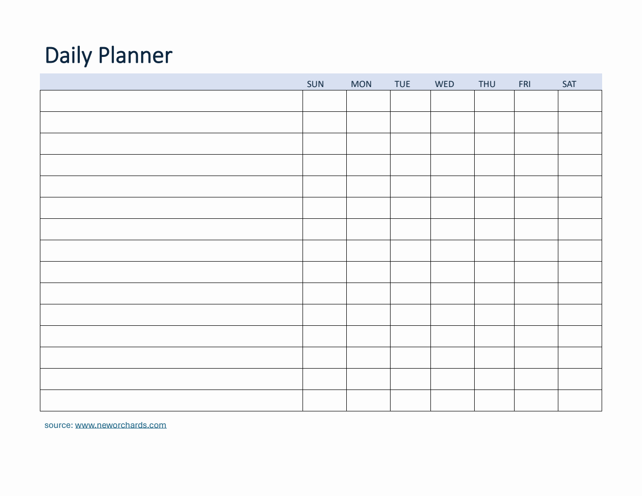 Daily Planner and Checklist Template in PDF (Customizable)