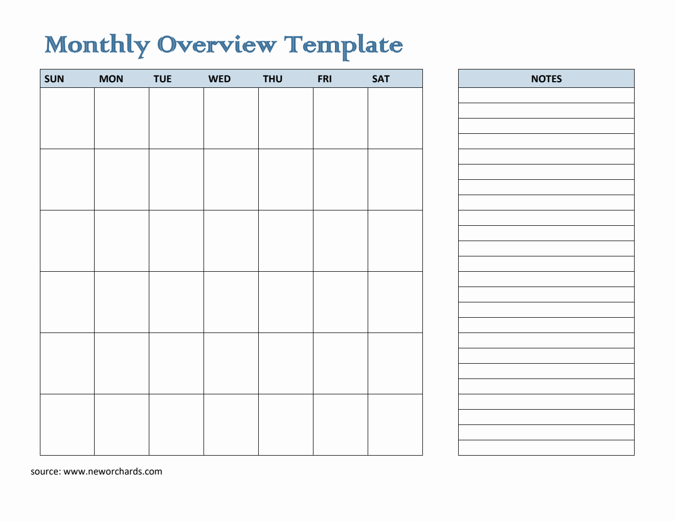 Free PDF Monthly Planner Template