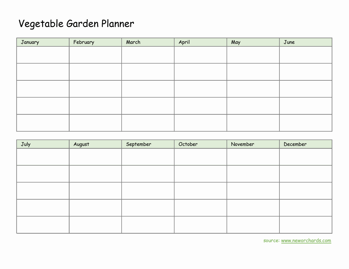 Vegetable Garden Planner in Excel