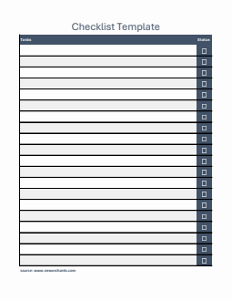 Free Checklist Template in Excel (Basic)