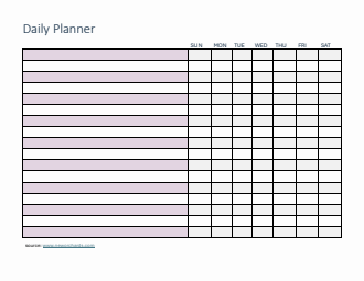 Free Daily Planner and Checklist Template in Word  (Basic)
