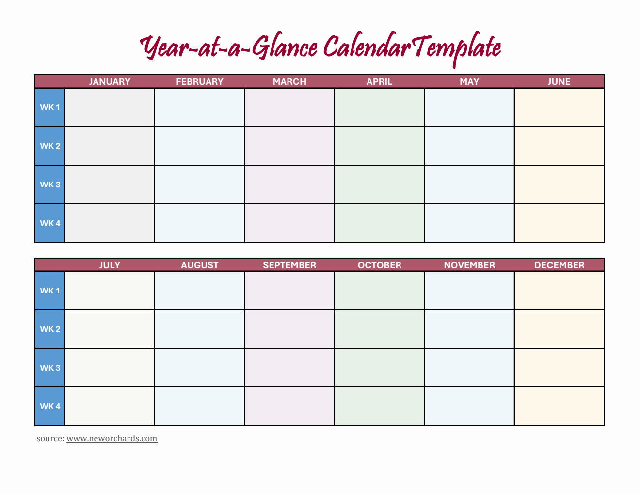 Yearly Planner | Download and Edit in Excel