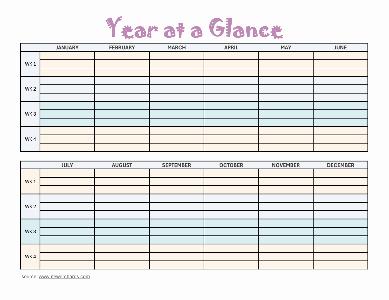 Free Yearly Planner Template (Excel)